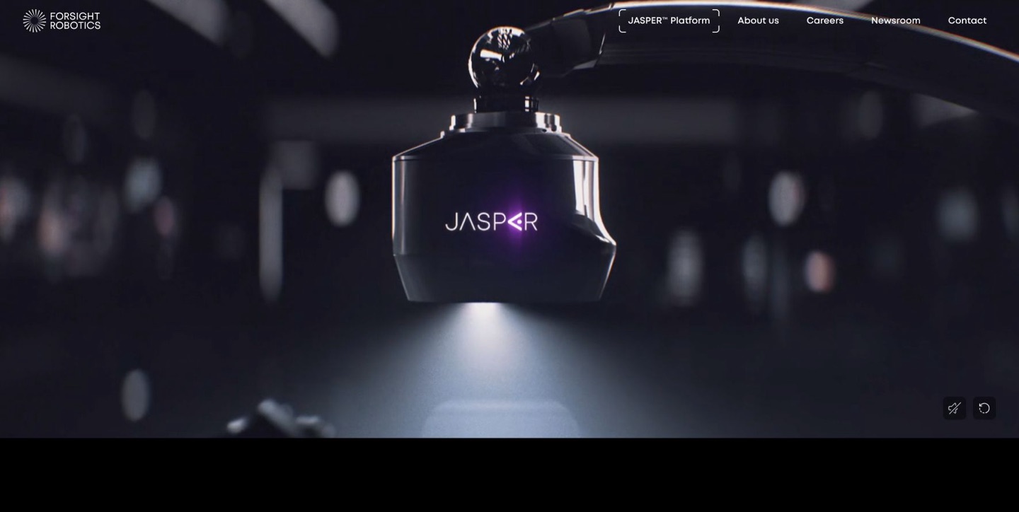 ForSight RoboticsのJASPERプラットフォームのウェブサイト