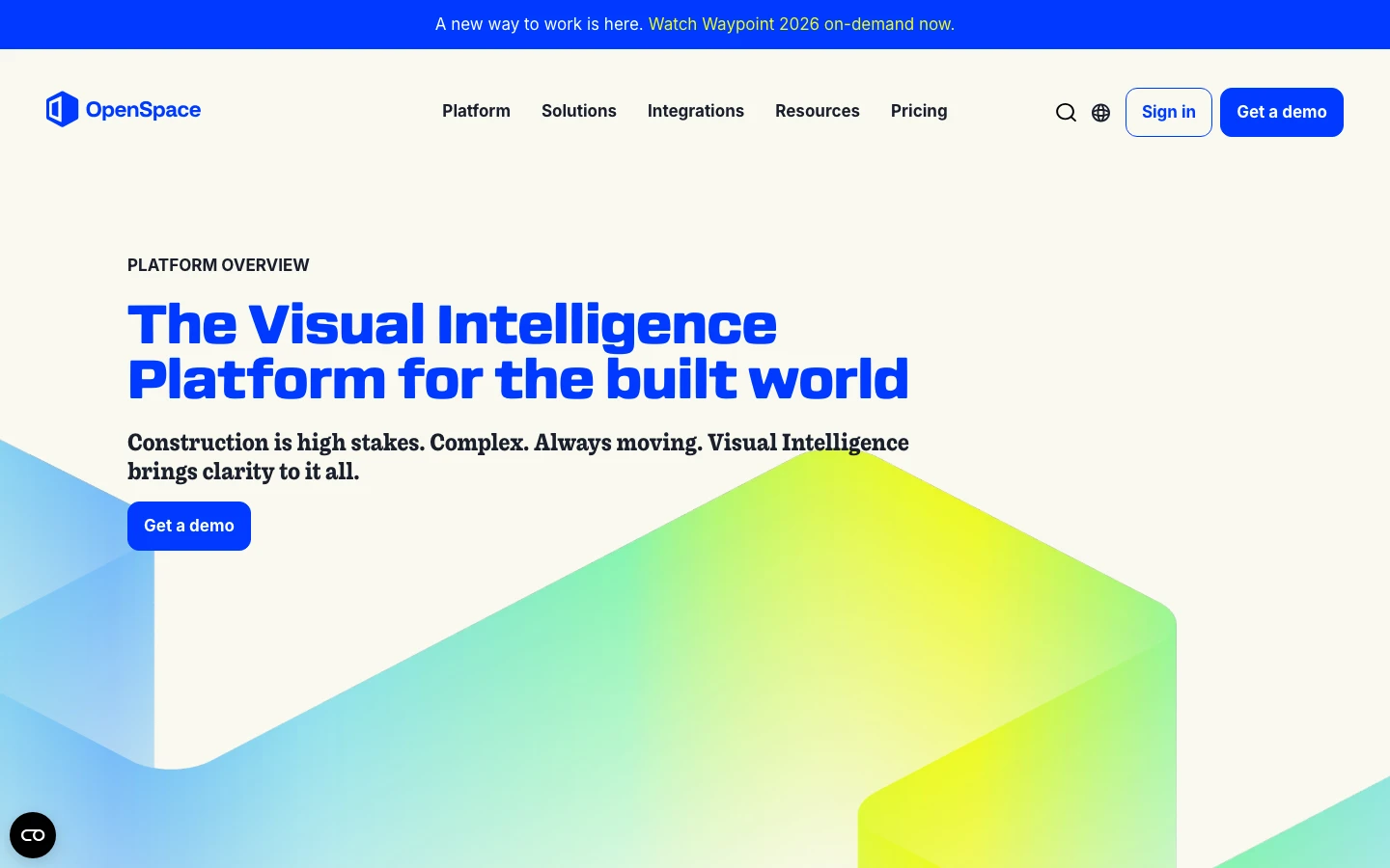 OpenSpaceの公式製品紹介ページ