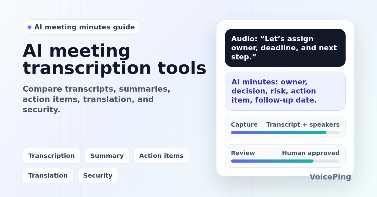 AI議事録・会議文字起こしツール比較 2026:Teams・Meet・Zoom対応