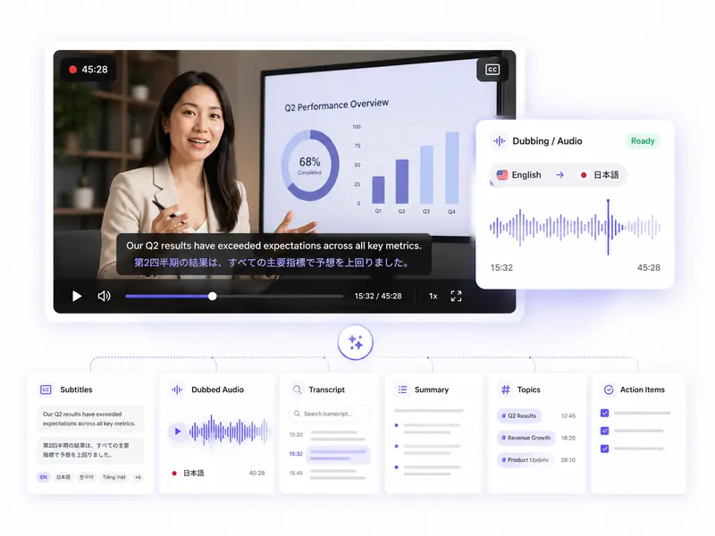 VoicePingによる動画と音声ファイルの翻訳
