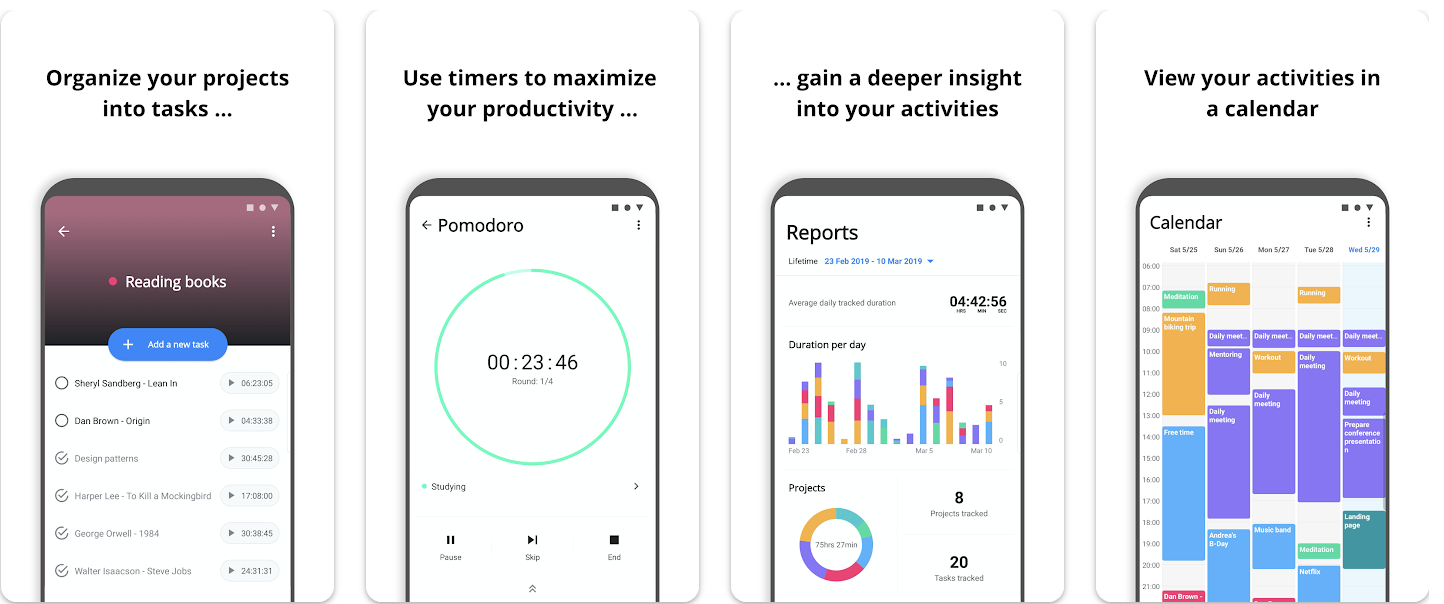 Boosted Time Tracker features