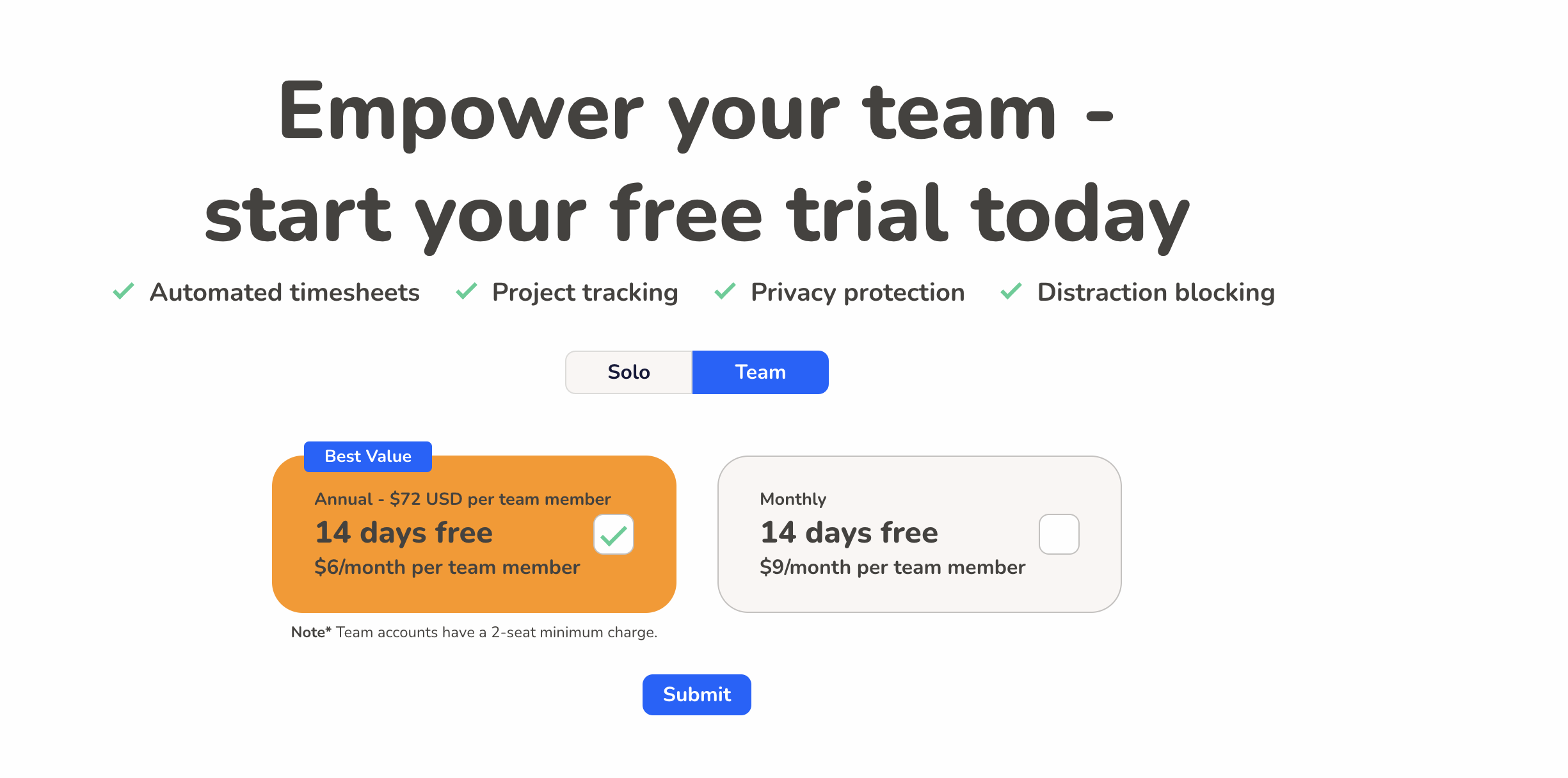 RescueTime Teams features